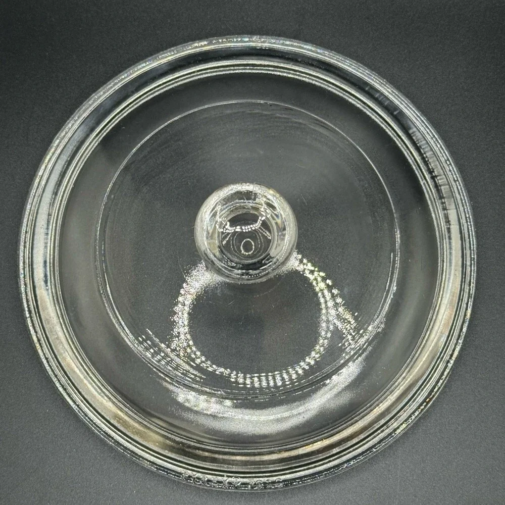 Pyrex P81C Round Clear Lid Clear Glass Lid with Handle no chips 6